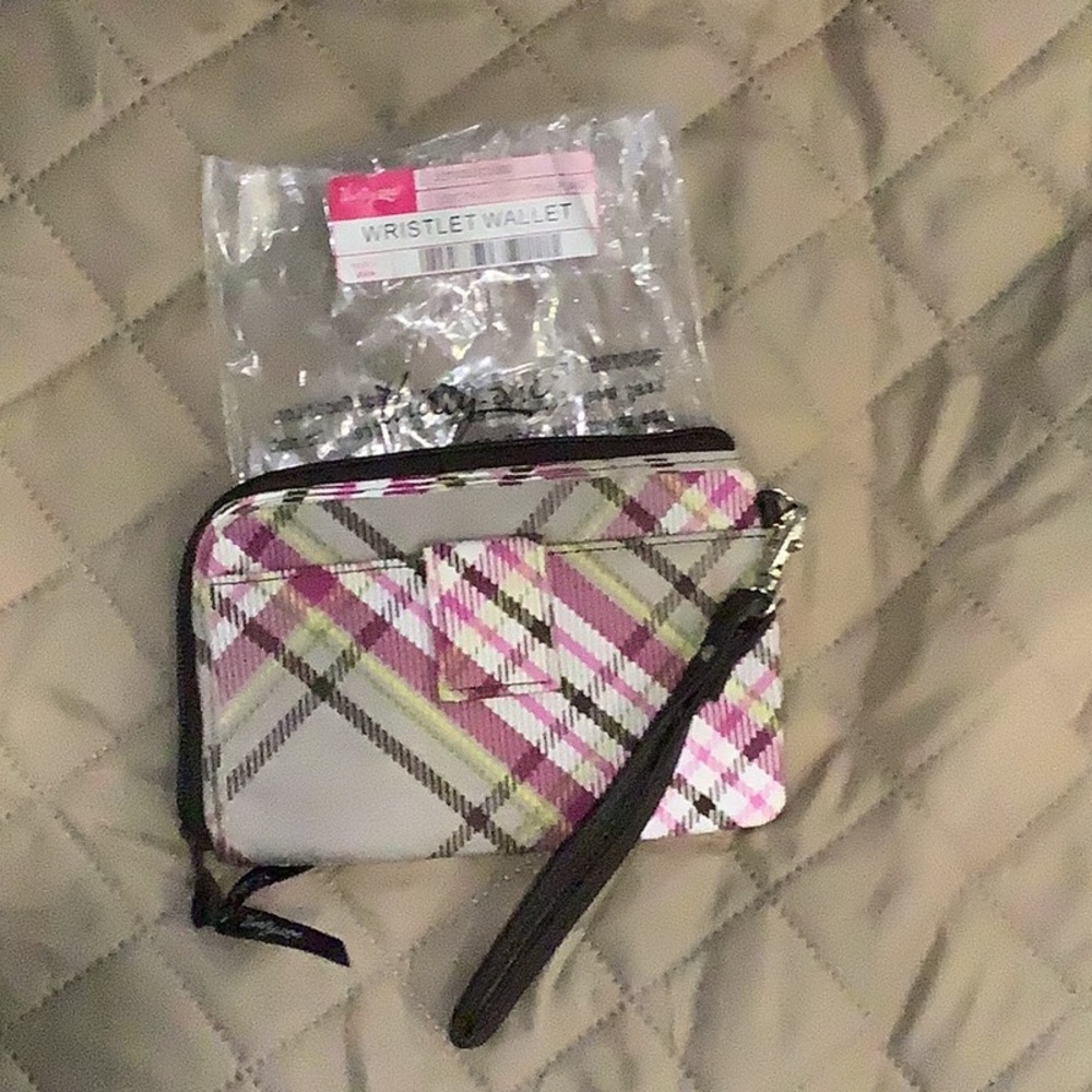 Plaid Wristlet Wallet